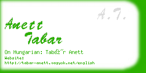 anett tabar business card